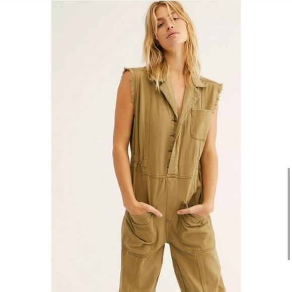 NWT Free People x One Teaspoon Aviator Camp Jumpsuit - Picture 3 of 10